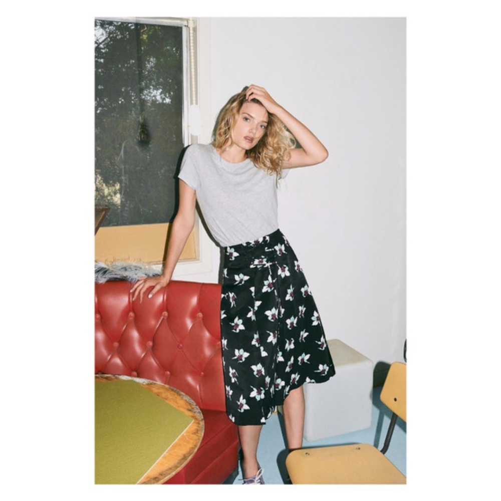 Anthropologie Maeve Zadie Lace Up Skirt